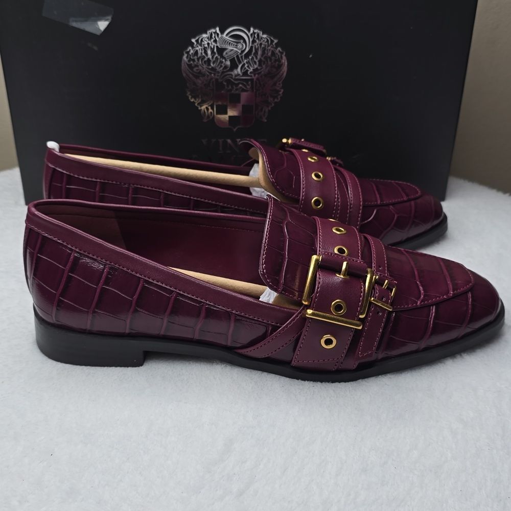 NIB Vince Camuto Calyra Slip-On Loafer Color Wineberry - Picture 3 of 9